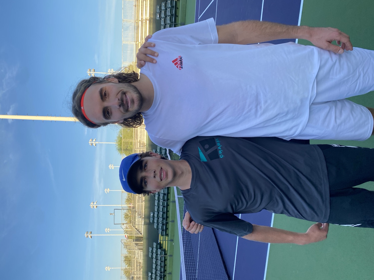 Kenan Riz with Stefanos Tsitsipas at BNP Paribas Indian Wells